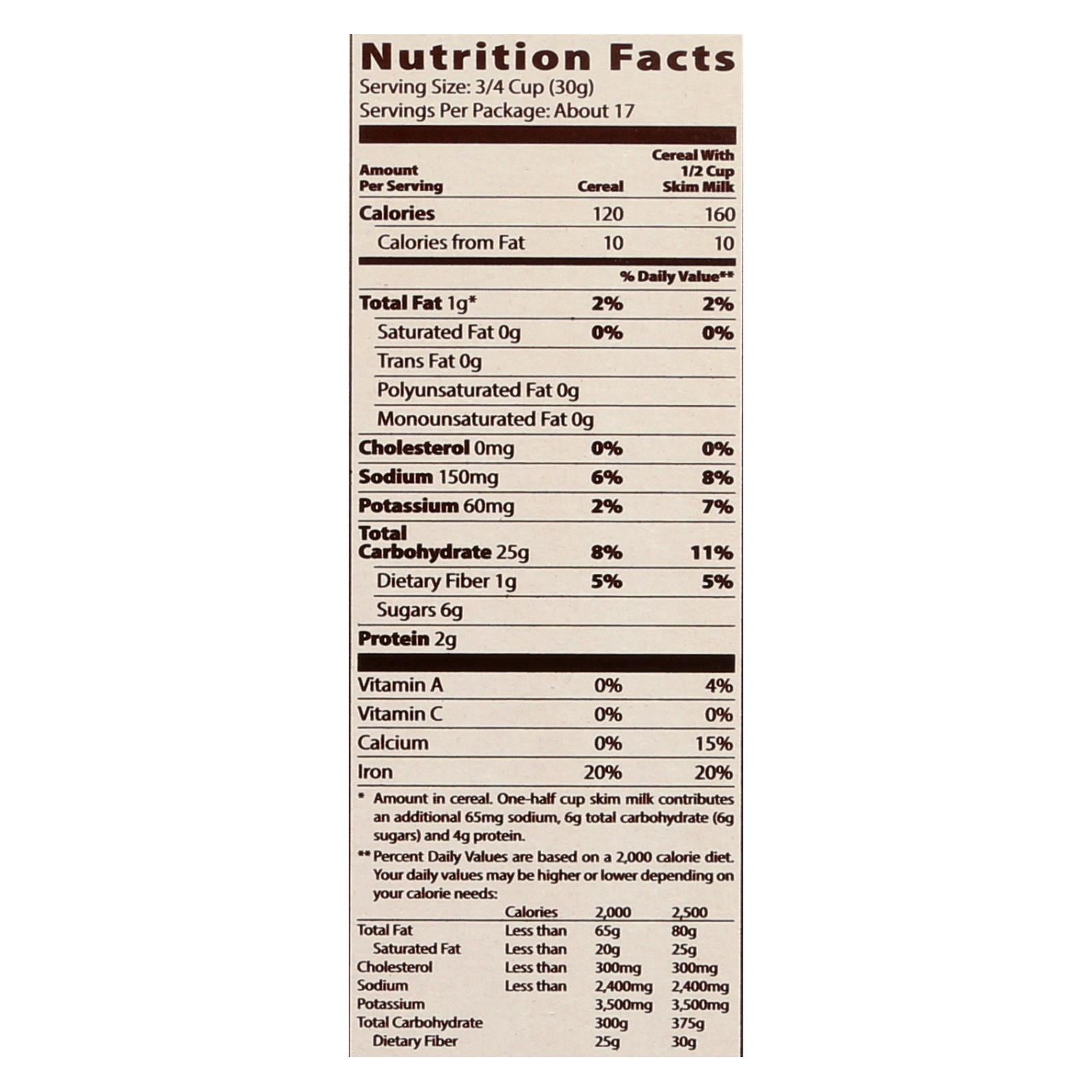 Mom's Best Naturals Oatmeal and Honey Blend, 18 Oz., Pack of 14
