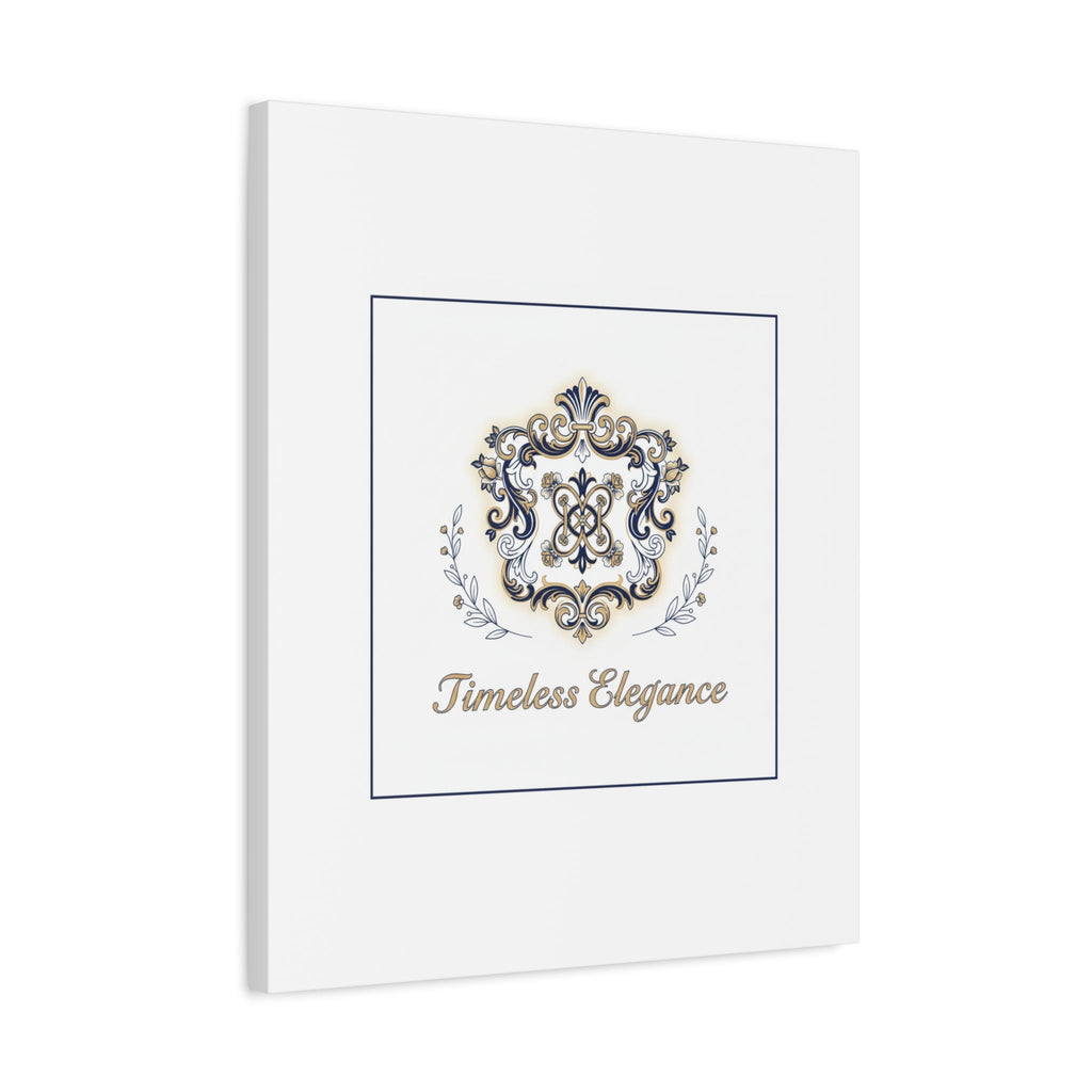Ornate Brooch Emblem Canvas | Vintage Formalwear Accents, Baroque Print