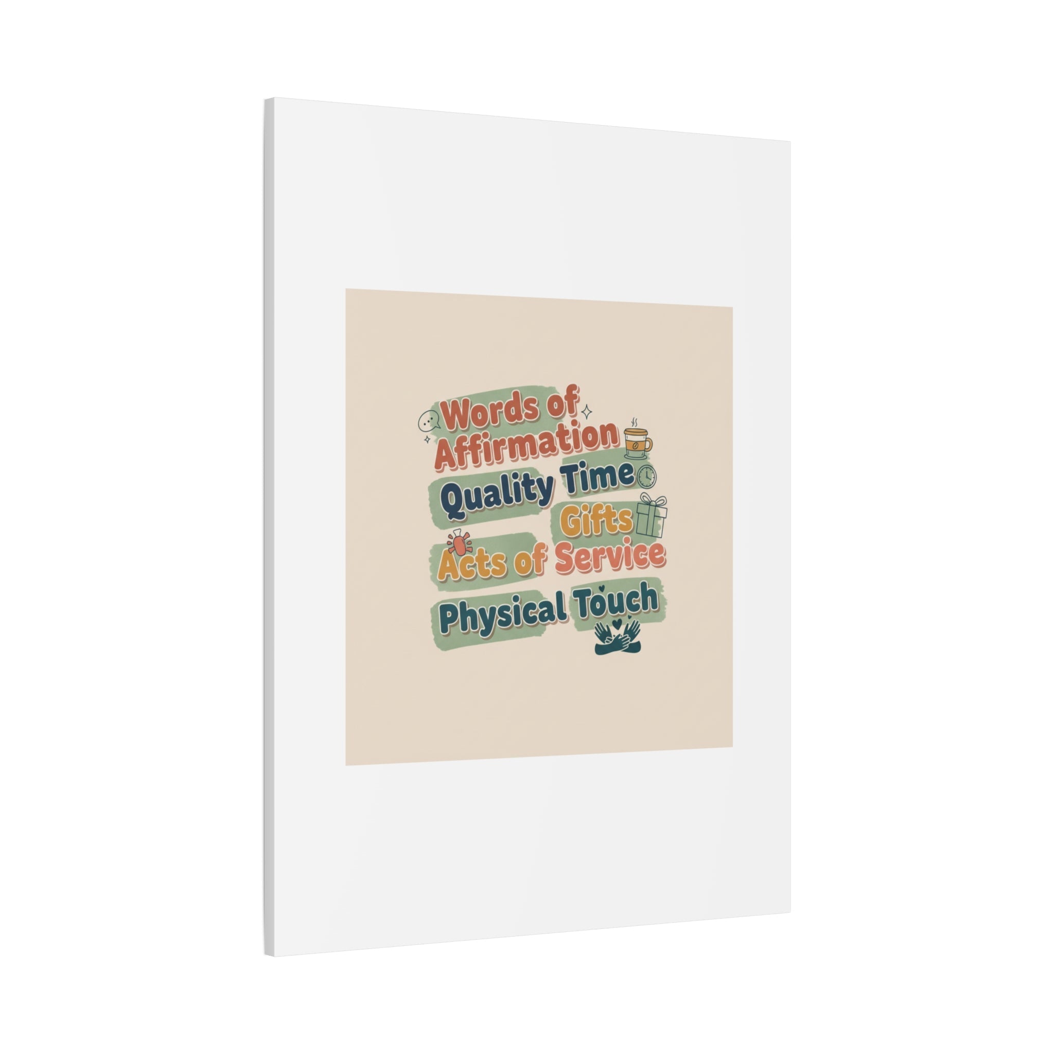 Love Languages List Matte Canvas Wall Art | love language meme, relationship humor