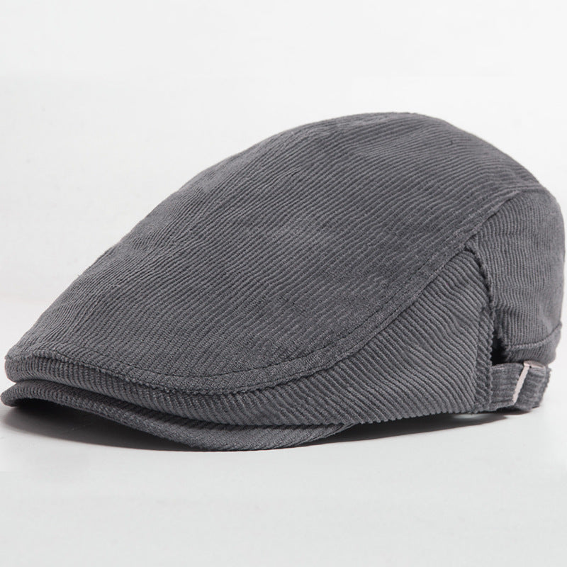 Autumn And Winter Corduroy With Two Hats
