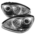 SPYDER Mercedes Benz S-Class 03-06 Projector Xenon/HID Model- DRL Chrm PRO-YD-MBW220-HID-DRL-C 5029959