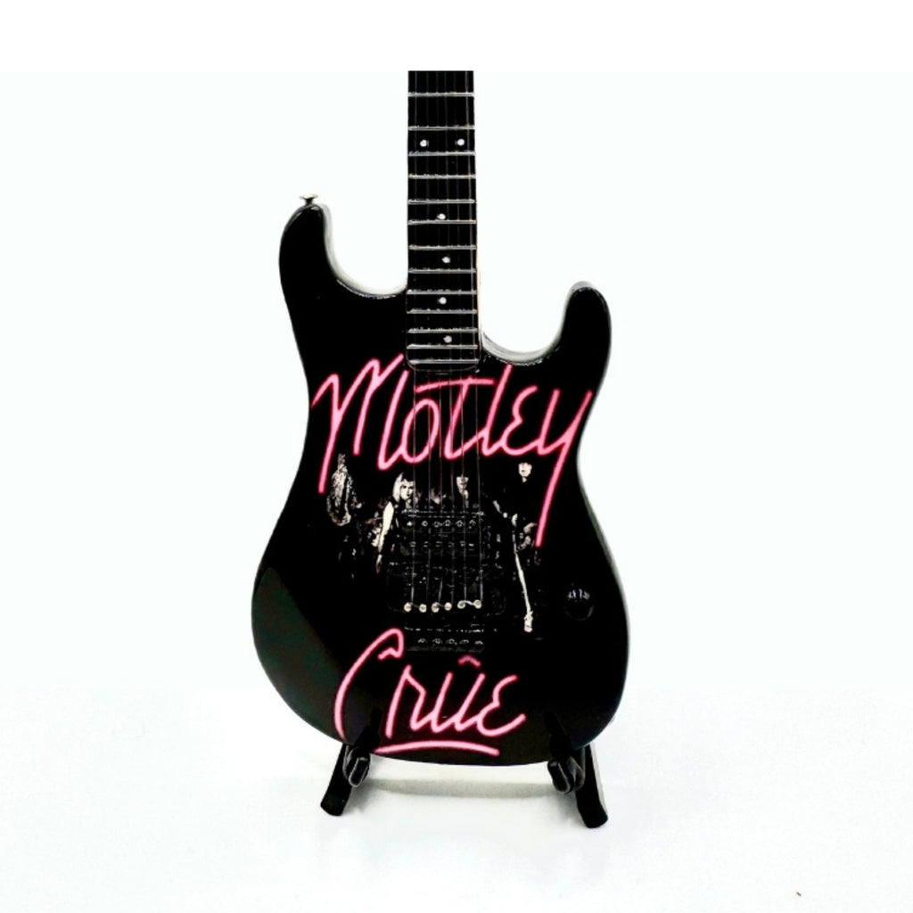 The Complete Mötley Crüe Album Cover Miniature Guitar Set – All 4 Official Mini Guitar Designs