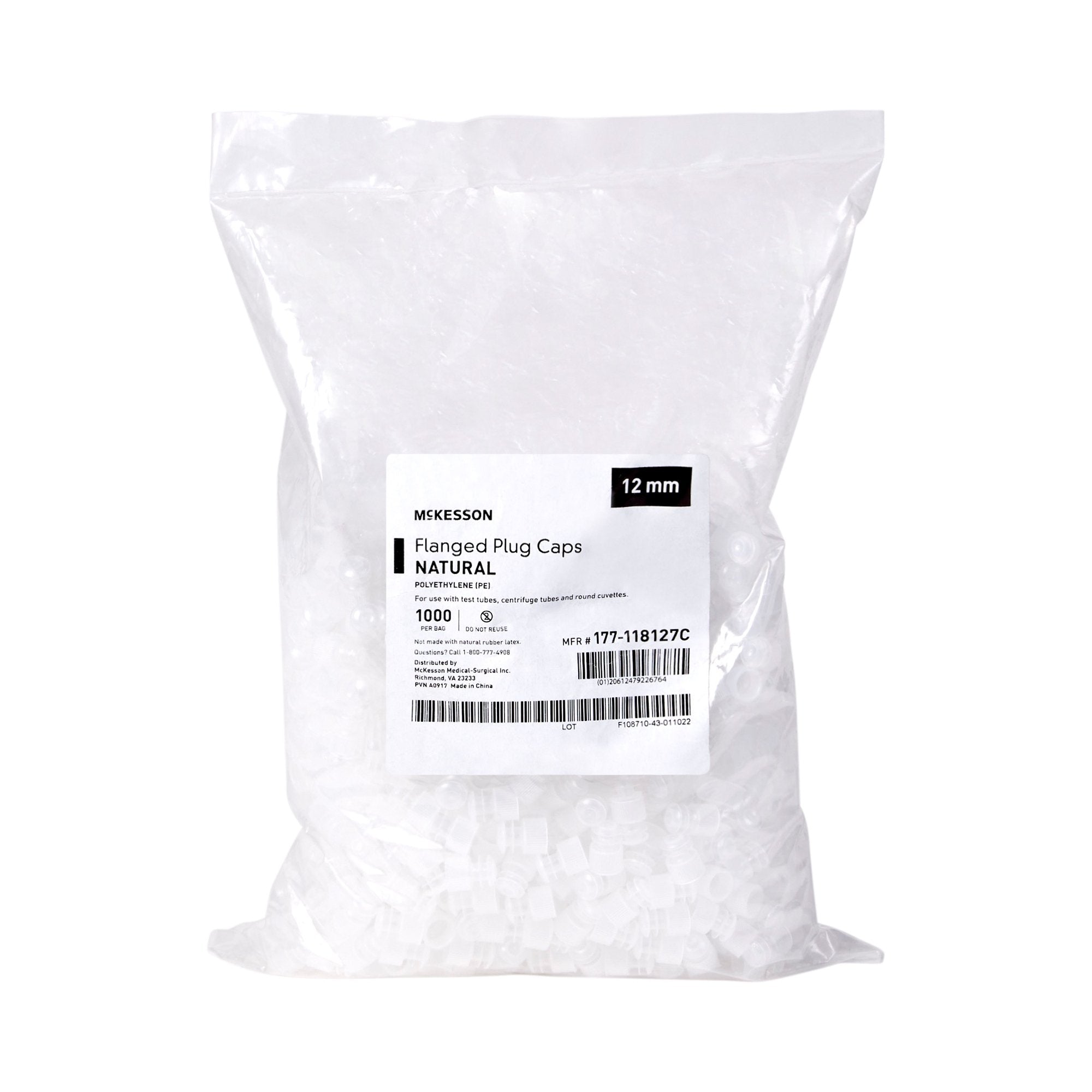 McKesson Tube Closure, 12 mm 177-118127C