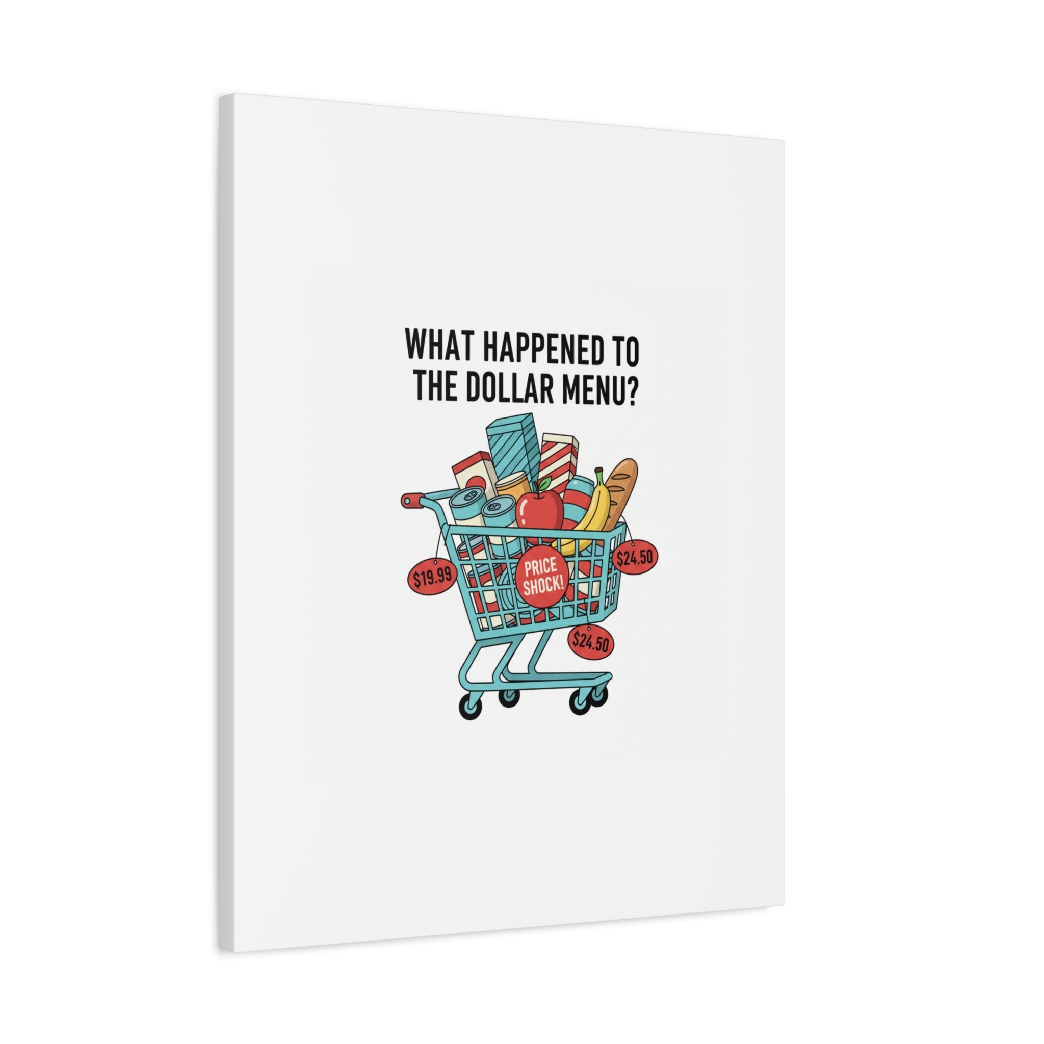 What Happened to the Dollar Menu? Canvas | Grocery Prices Meme, Price Shock Wall Art