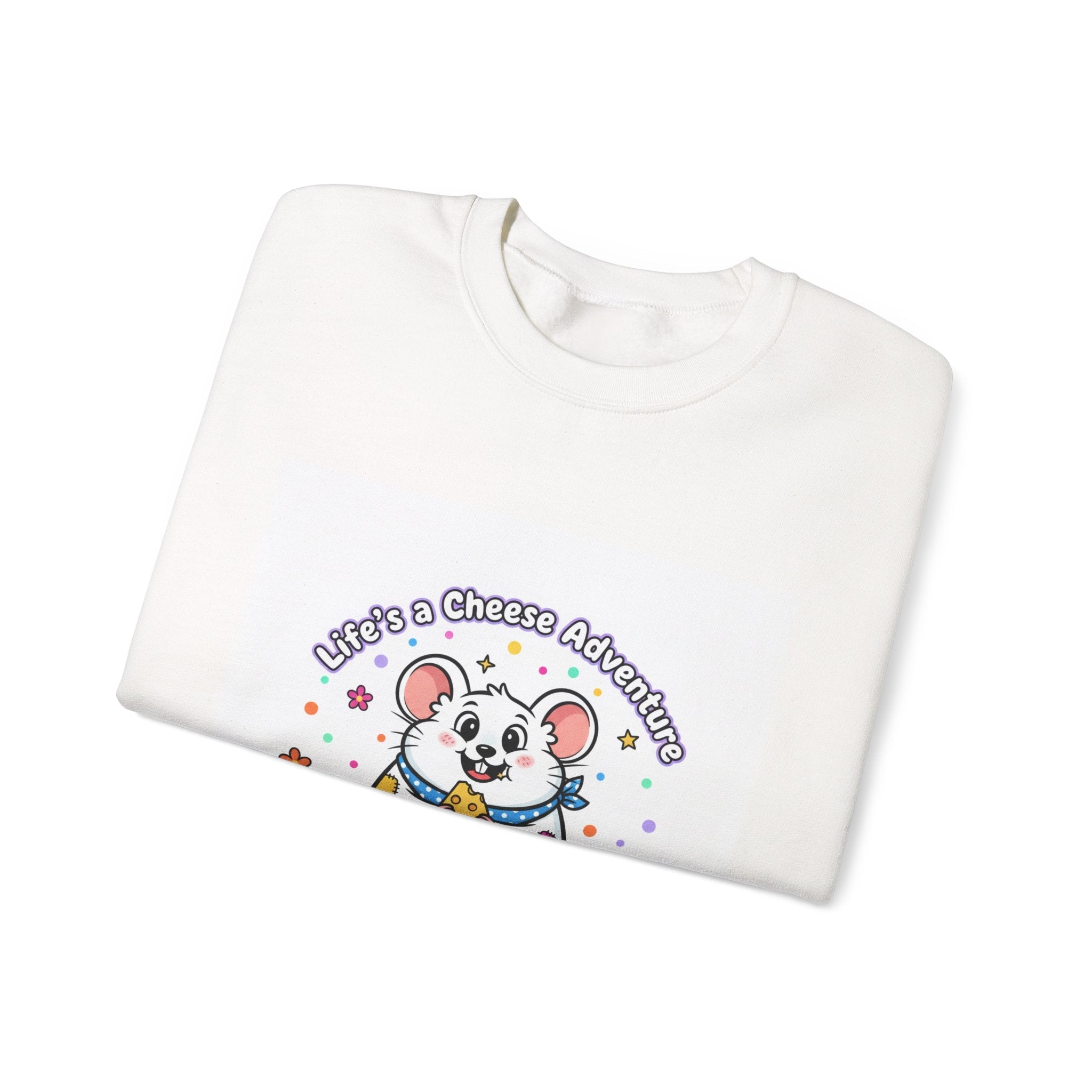 Mouse Cheese Adventure Sweatshirt | Rodent-Core, quirky animal pride