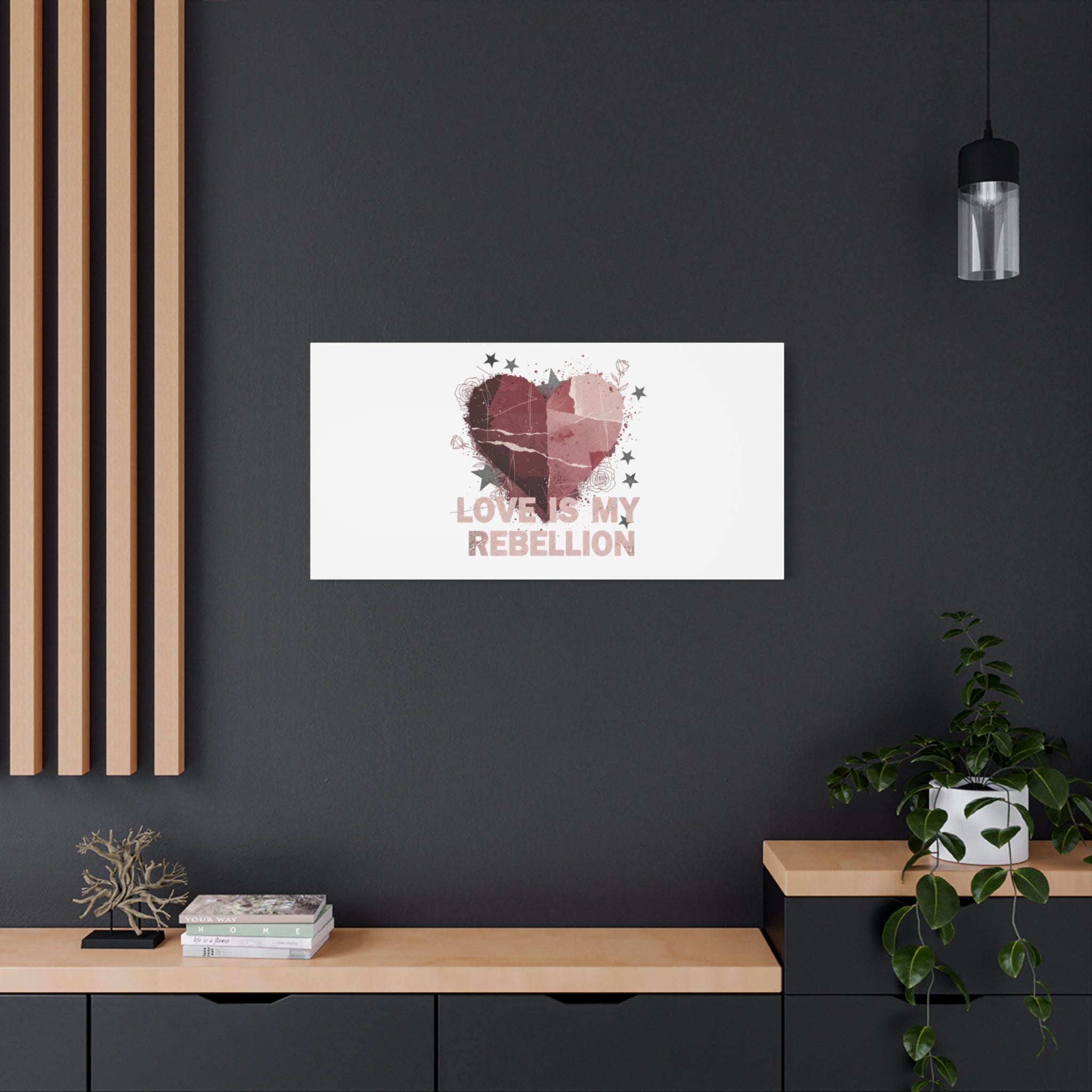 Love Is My Rebellion Canvas | Soft Grunge Hearts, Distressed Valentine Collage