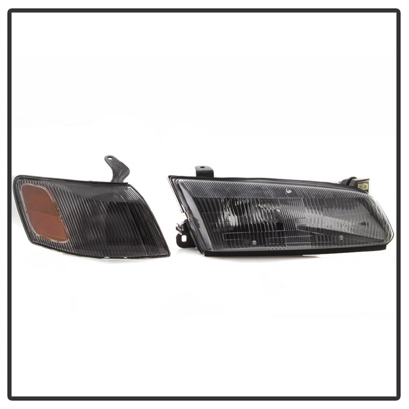 SPYDER xTune 97-99 Toyota Camry 4pc OEM Style Headlights w/Corner Lights - Black (HD-JH-TCAM97-SET-BK) 9042836