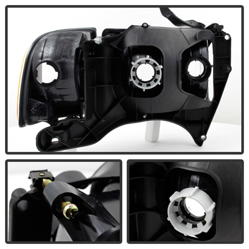 SPYDER Xtune Dodge Ram Sport Model Only 1999-2002 OEM Headlights Chrome HD-JH-DR99-SP-C 9032165