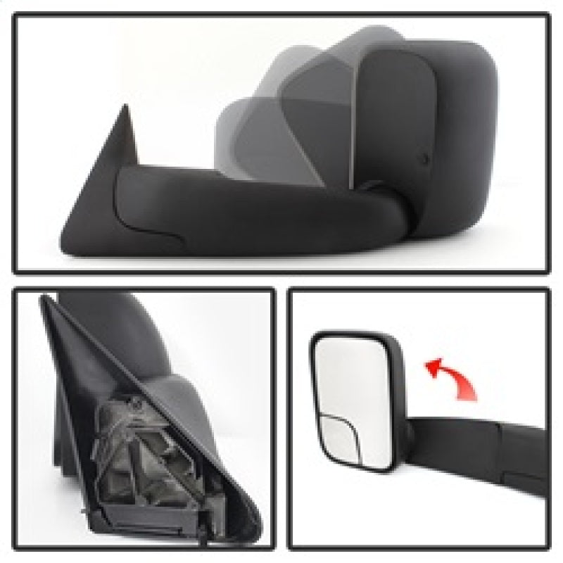 SPYDER Xtune Dodge Ram 94-01 Manual Extendable Manual Adjust Mirror Left MIR-DRAM94-MA-L 9925054