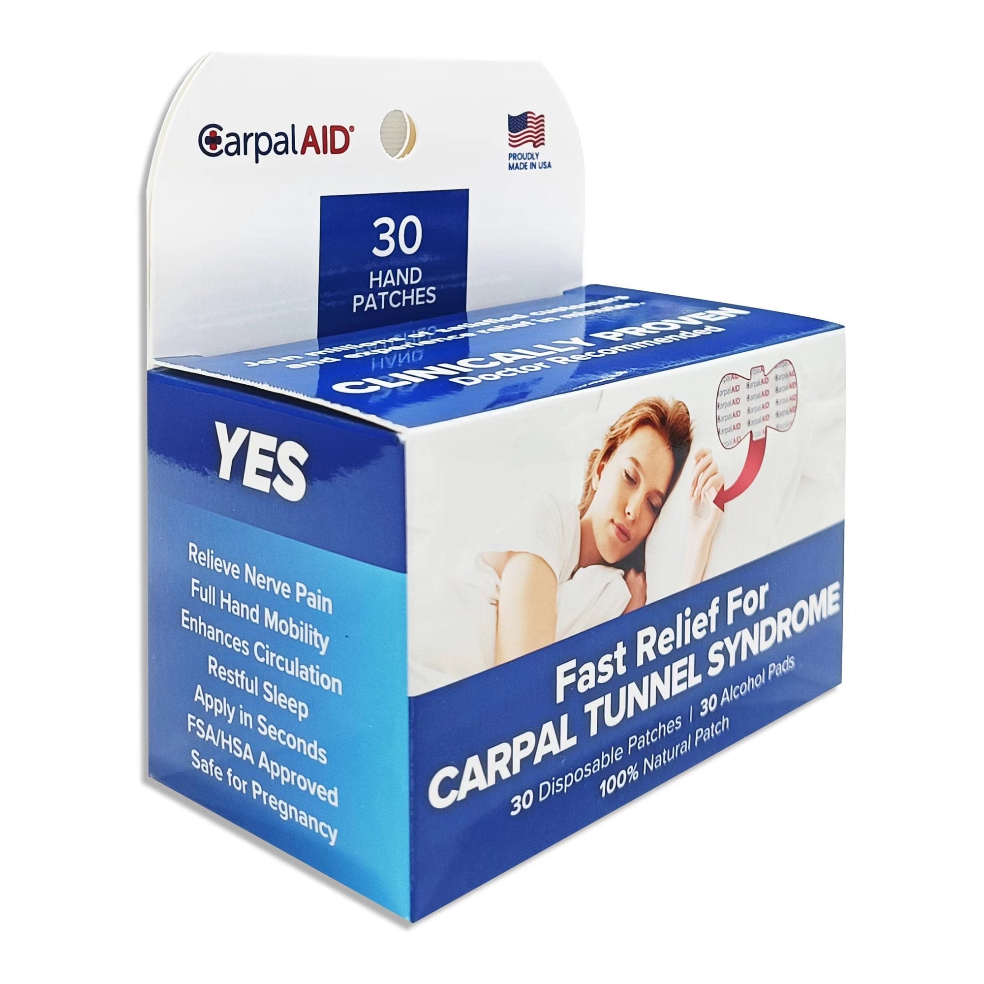 Carpal Aid® Patch Hand-Based Carpal Tunnel Support CA-30PK UNI