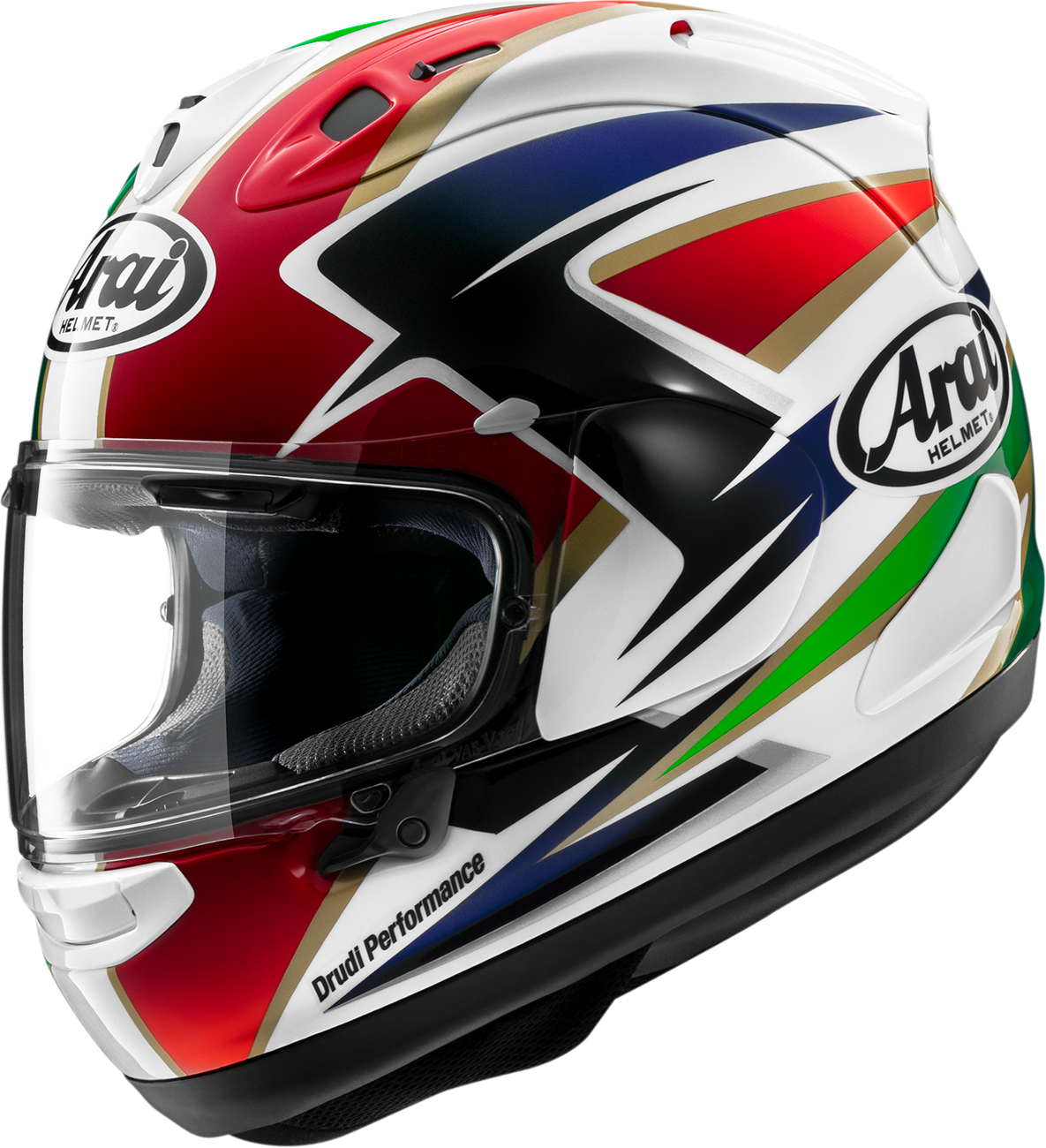 ARAI HELMETS, ARAI HELMETS Corsair-X Cadalora Restyle 2XL Helmet with VAS Shield Mechanism and Enhanced Ventilation