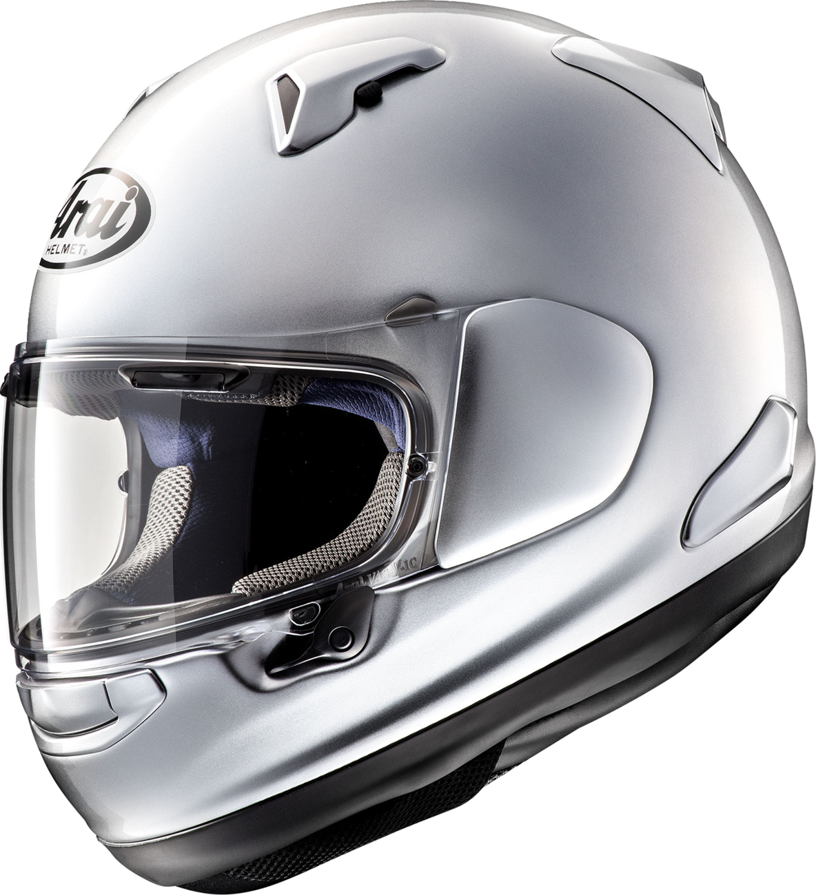 ARAI HELMETS, Arai Helmets Quantum-X XL Aluminum Silver Motorcycle Helmet with VAS Max Vision Shield