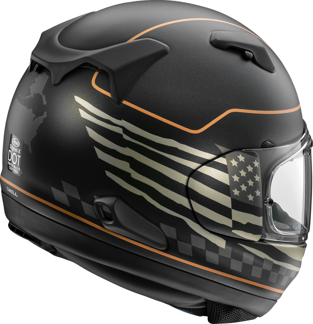 ARAI HELMETS, Arai Helmets Signet-X US Flag Black Frost Large - Model 0101-18520