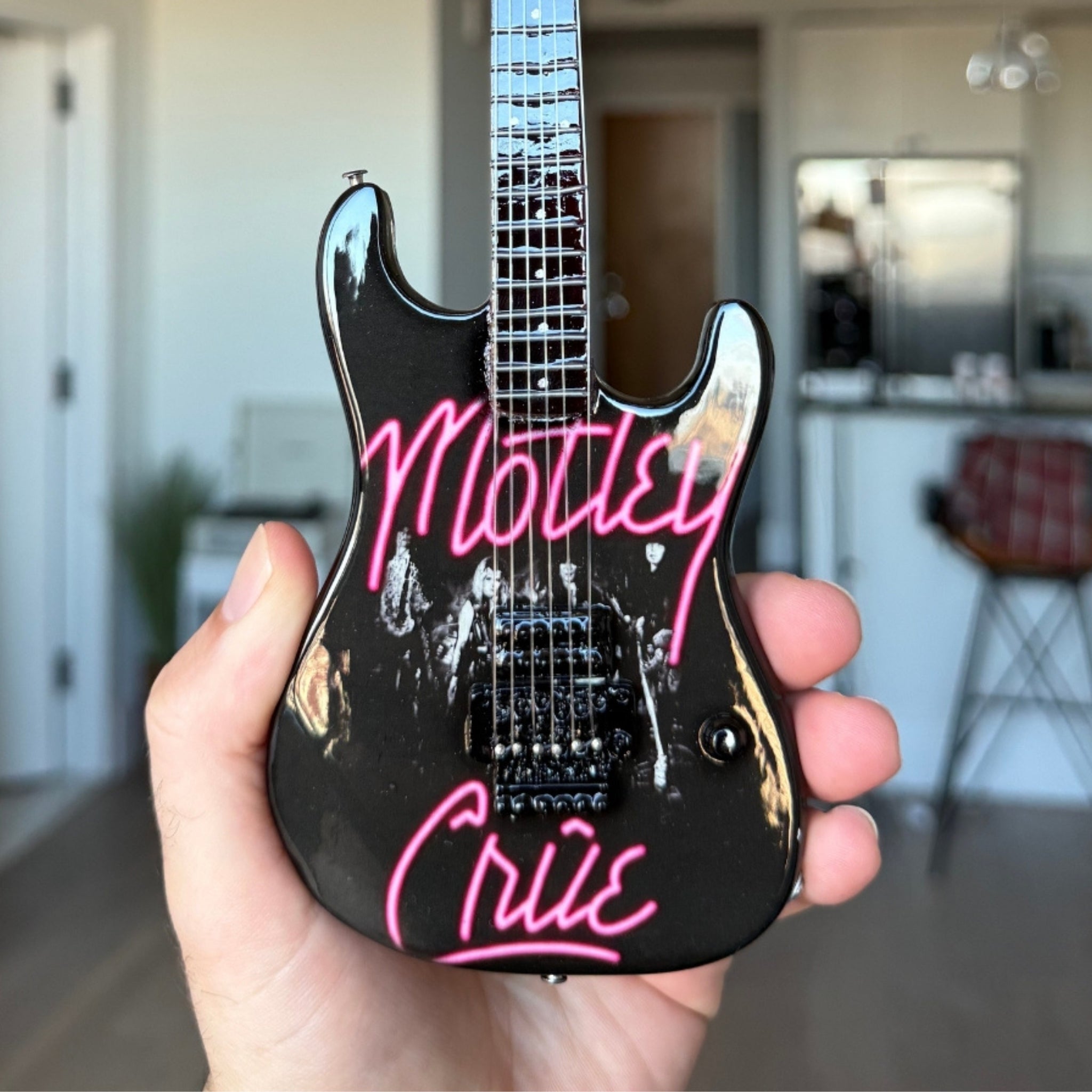 The Complete Mötley Crüe Album Cover Miniature Guitar Set – All 4 Official Mini Guitar Designs