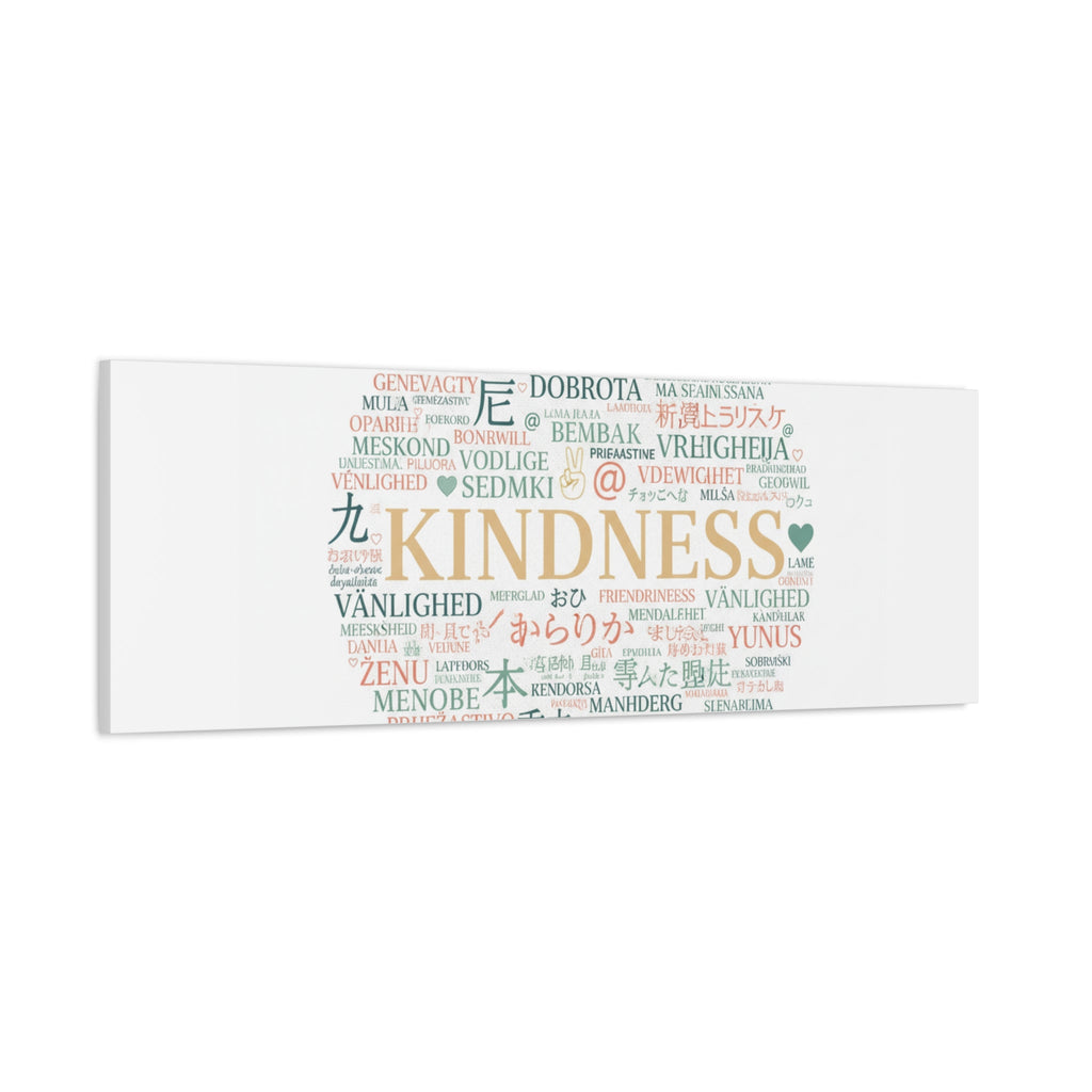 Kindness Word Cloud Canvas | Fresh Start Minimalist Wall Art