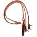 Harness Leather Romal Reins with Popper. Made in the USA