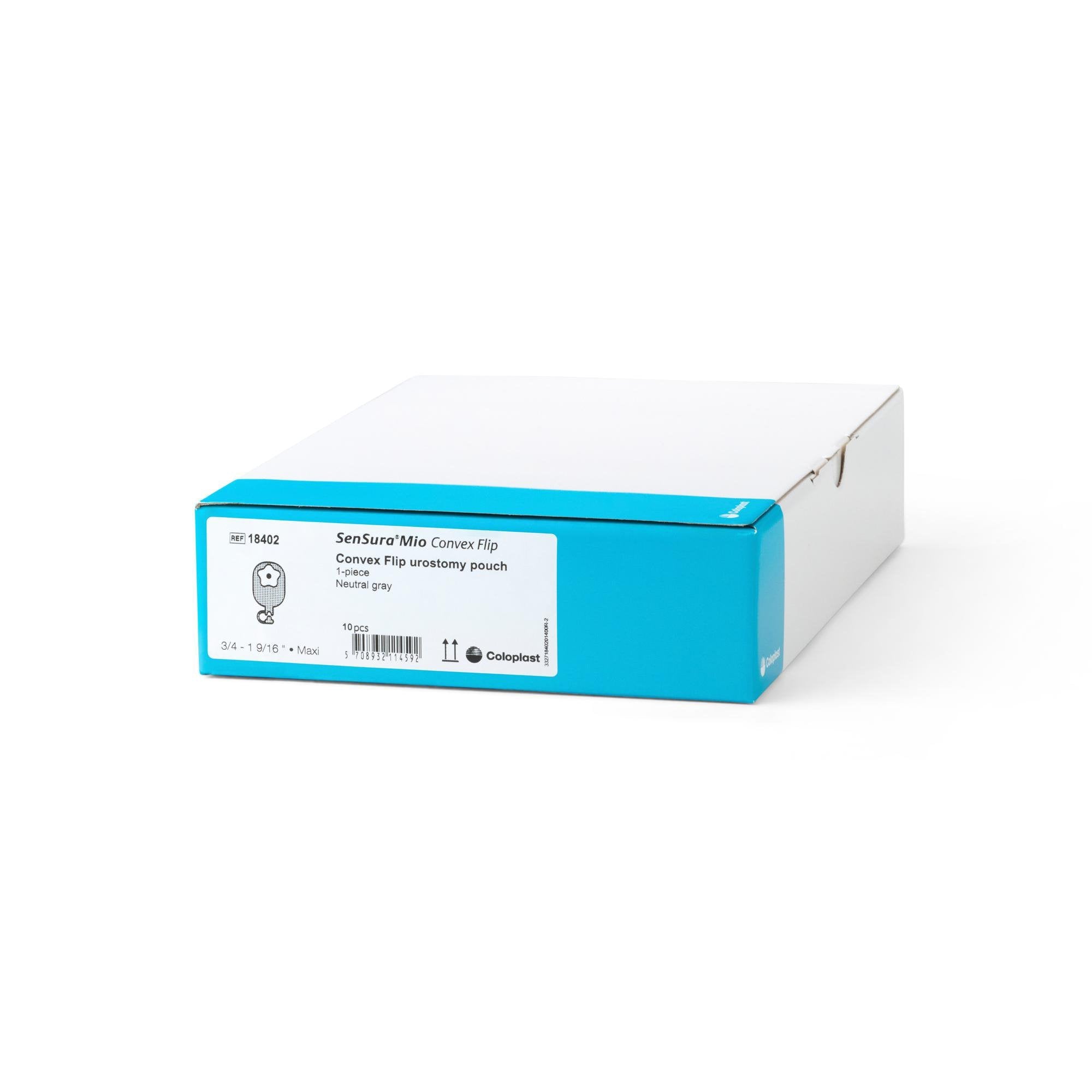 Urostomy Pouch SenSura® Mio Concave One-Piece System 10-1/2 Inch Length, Maxi Concave, Pre-Cut 3/4 Inch Stoma Drainable 18402