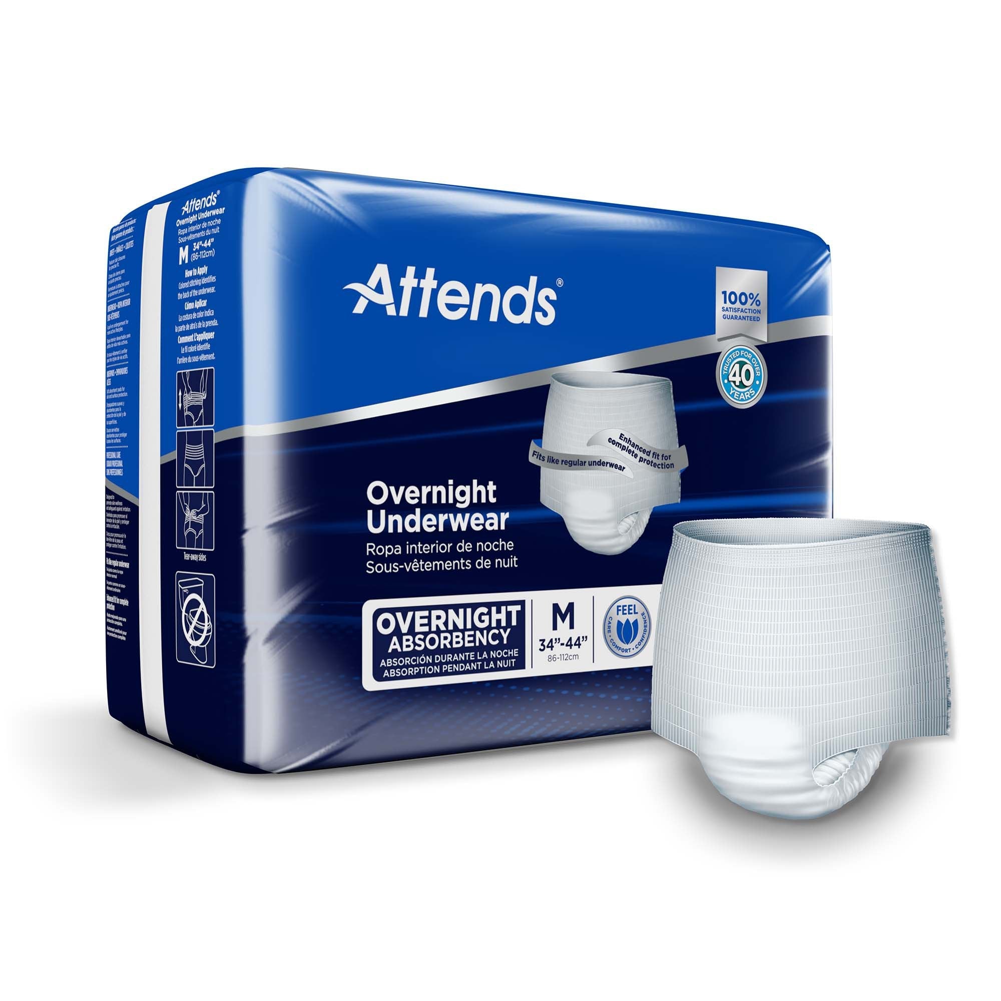 Attends® Overnight Underwear with Extended Wear Protection, Medium APPNT20