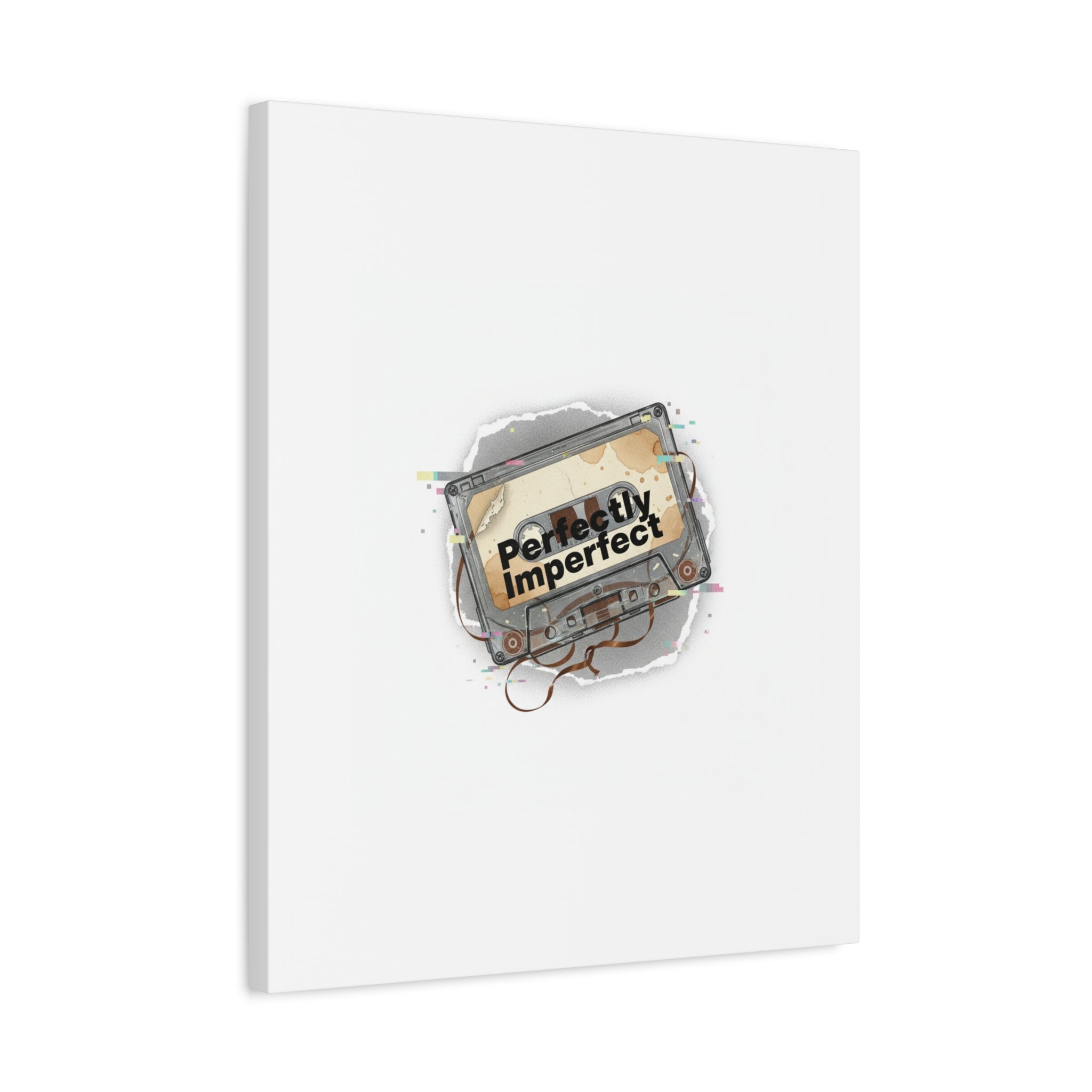 Perfectly Imperfect Cassette, Canvas Print | Analog Error, glitch art static