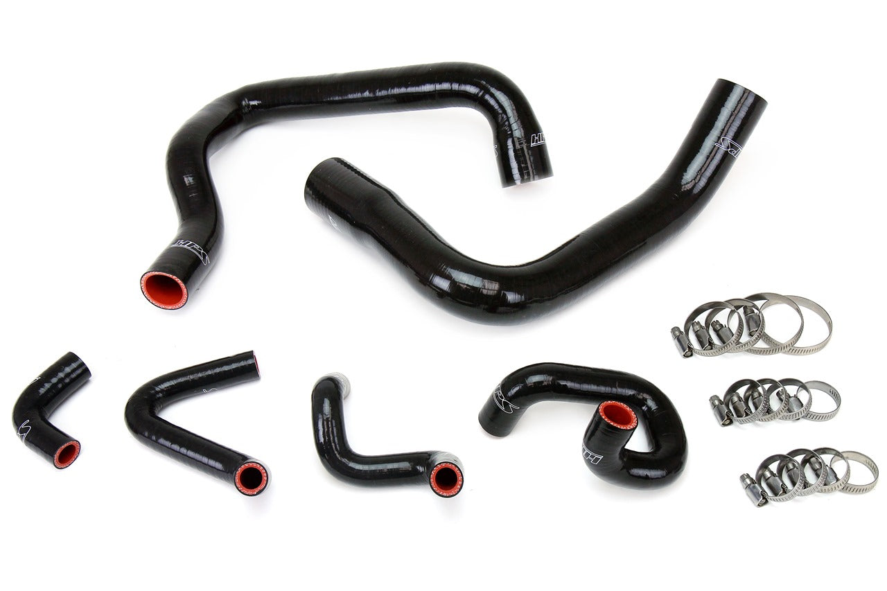 HPS Performance HPS Black Reinforced Silicone Radiator and Heater Hose Kit Coolant Ford 86-93 Mustang GT / Cobra