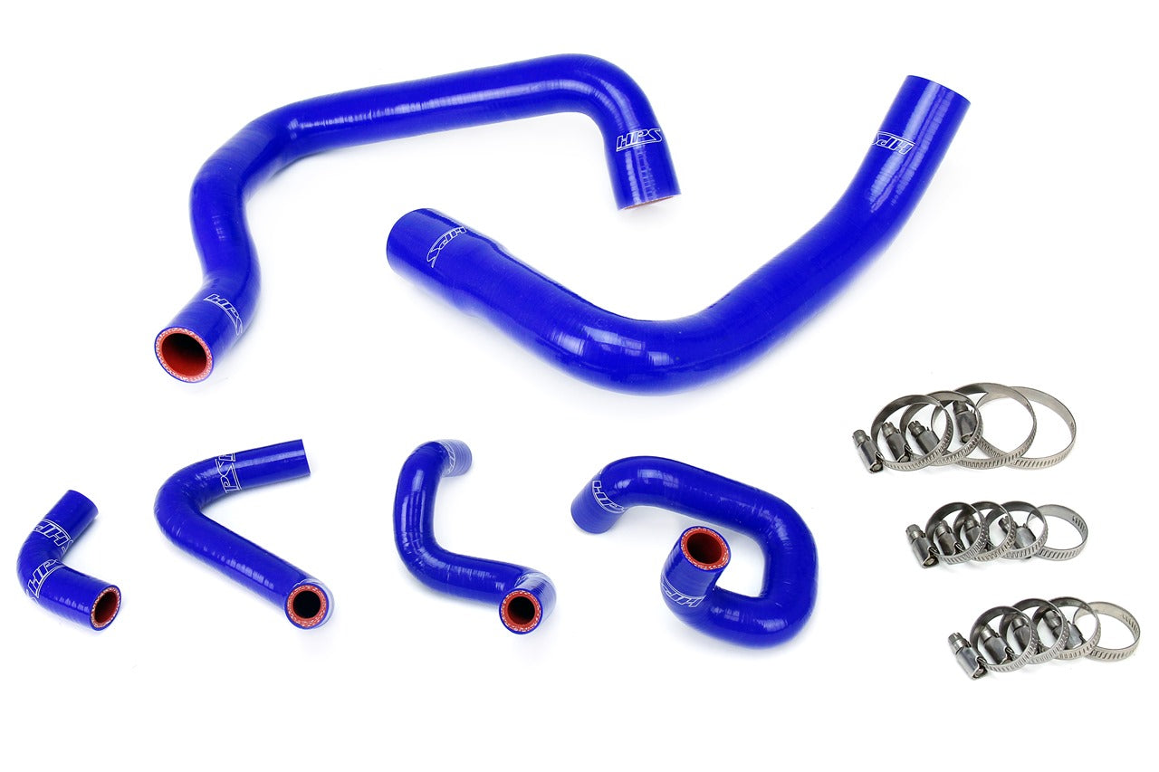 HPS Performance HPS Blue Reinforced Silicone Radiator and Heater Hose Kit Coolant Ford 86-93 Mustang GT / Cobra