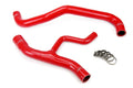 HPS Performance HPS Red Reinforced Silicone Radiator Hose Kit Coolant Ford 02-04 Mustang GT