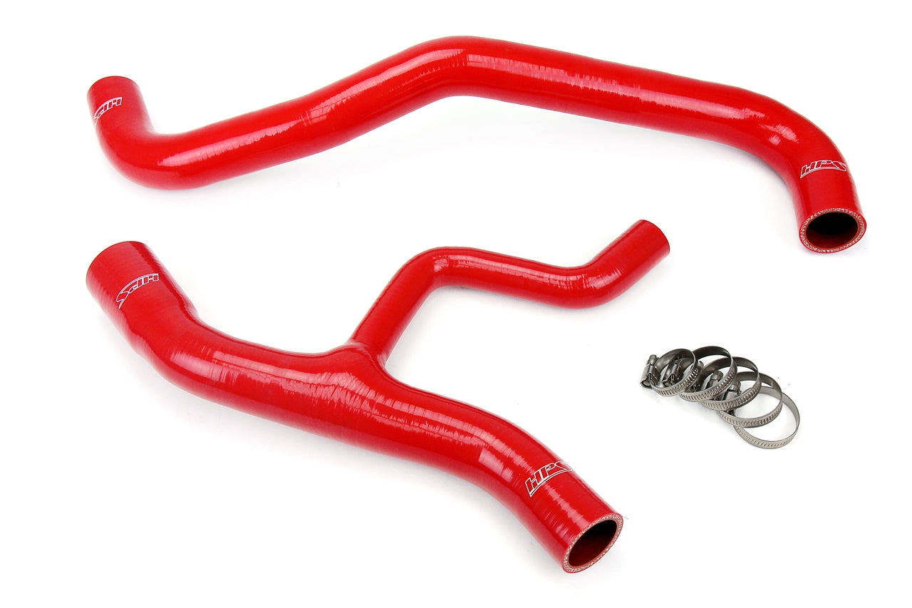 HPS Performance HPS Red Reinforced Silicone Radiator Hose Kit Coolant Ford 02-04 Mustang GT