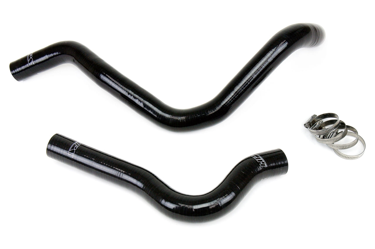 HPS Performance HPS Black Reinforced Silicone Radiator Hose Kit Coolant Honda 93-97 Del Sol DOHC VTEC B16