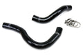 HPS Performance Products HPS Black Reinforced Silicone Radiator Hose Kit Coolant Honda 02-05 Civic Si