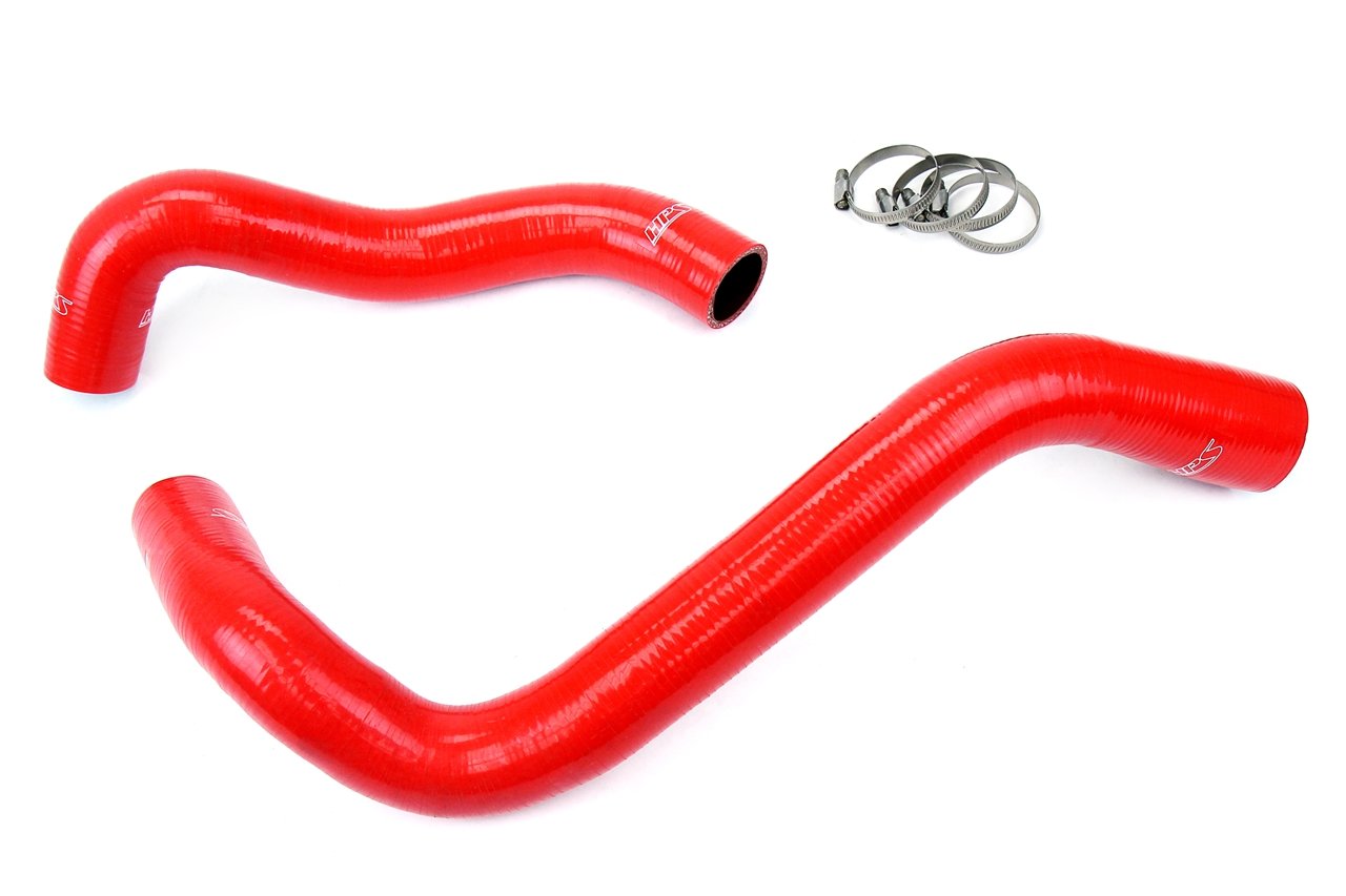 HPS Red Reinforced Silicone Radiator Hose Kit Coolant Ford 99-01 F550 Superduty w/ 7.3L Diesel Single Alternator