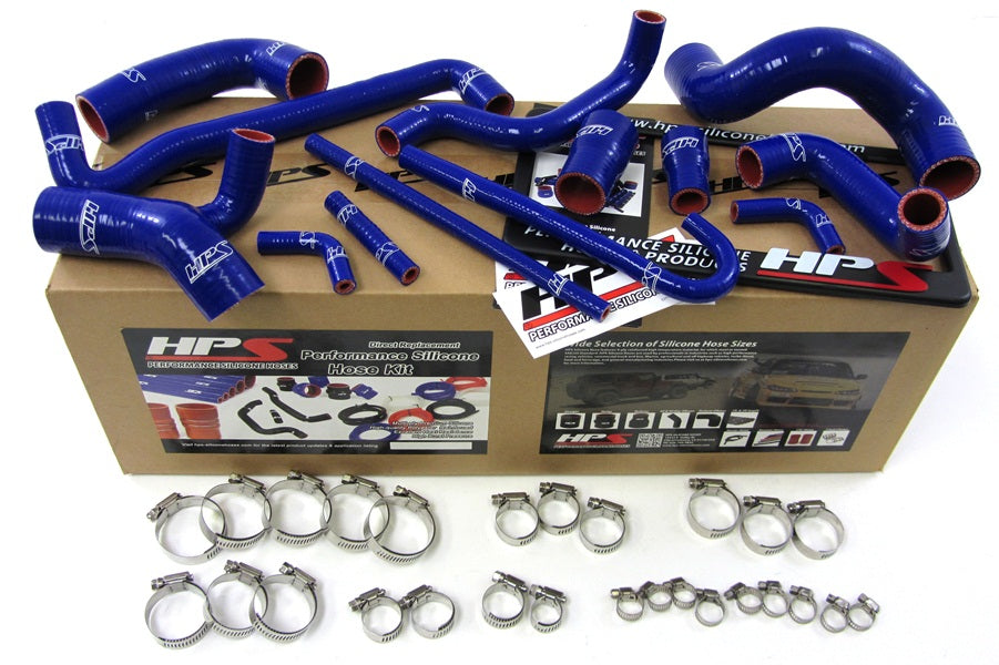 HPS Performance Products HPS Blue Reinforced Silicone Radiator and Heater Hose Kit Coolant BMW 88-91 E30 M3 Left Hand Drive