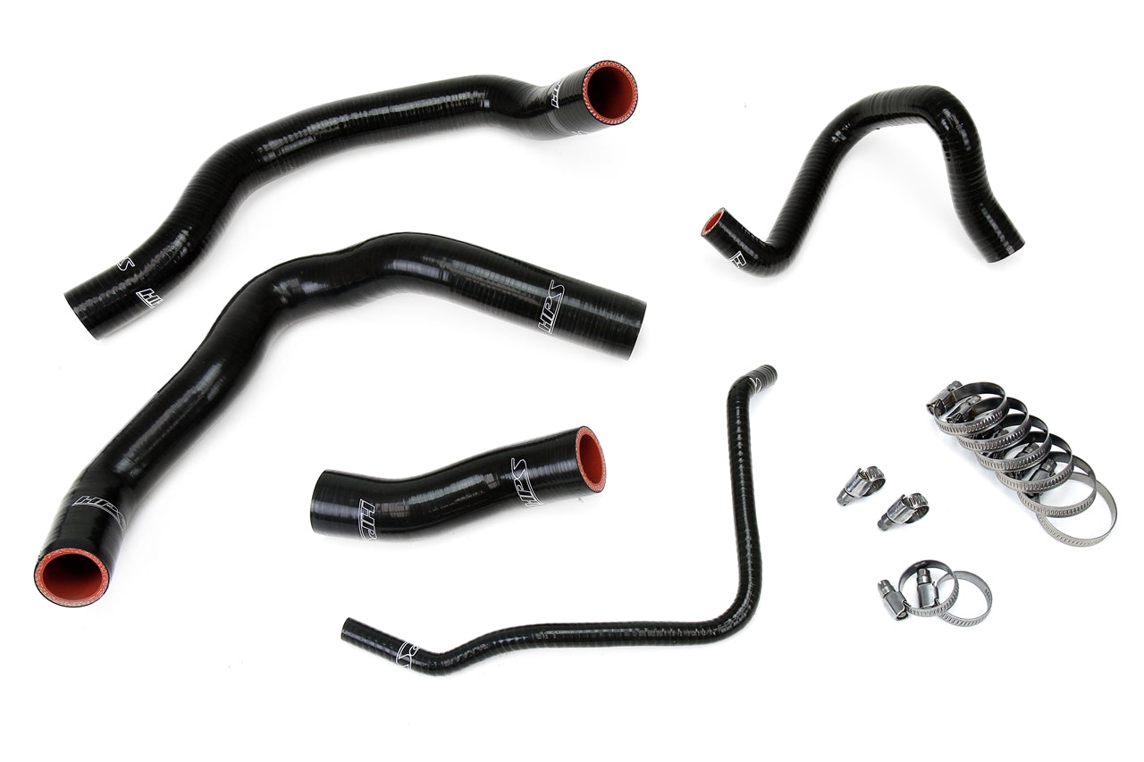 HPS Performance HPS Silicone Radiator Hose Kit Coolant 02-08 Mini Cooper S 1.6L Supercharged, Black 57-1211-BLK