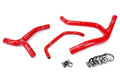 HPS Performance Products HPS Red Reinforced Silicone Radiator Hose Kit Coolant Kawasaki 06-08 KX450F