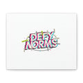 Defy Norms Canvas, Anti-Aesthetic Glitch Typography, Brutalist Poster Style