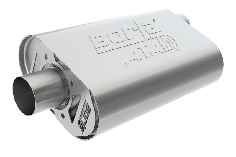 Borla CrateMuffler Big Block Mopar 383/413/426/440 2.5in Offset/Center 14inx4.35inx9in Oval Muffler 400941