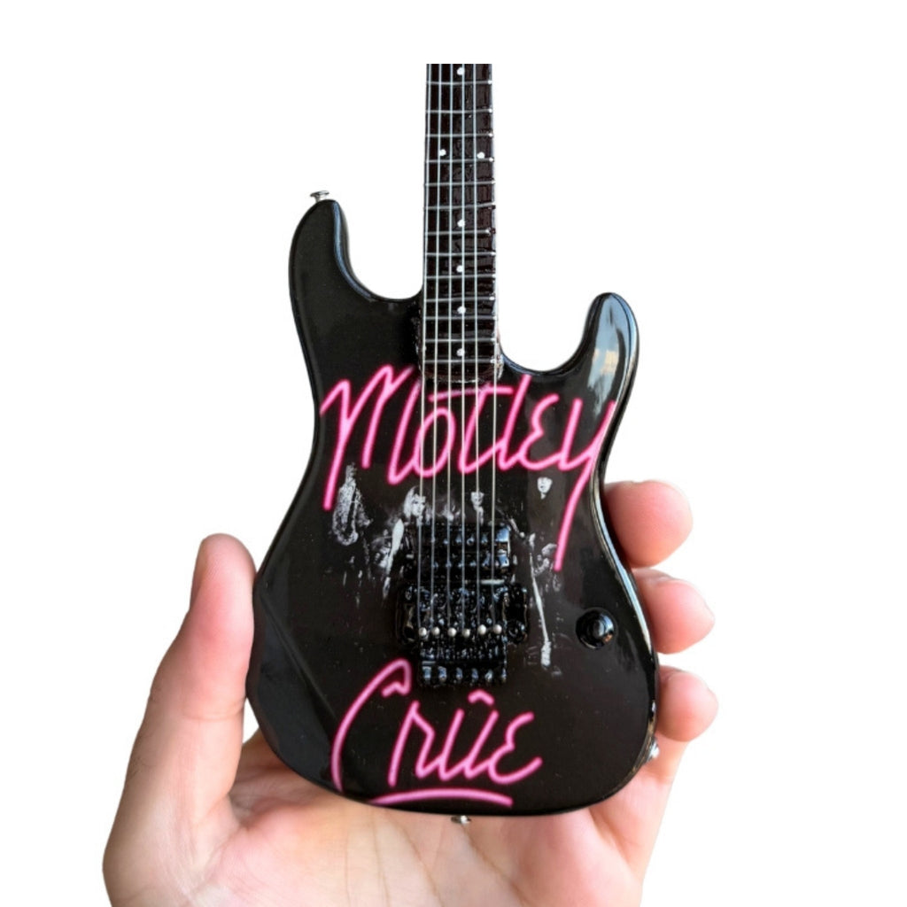 The Complete Mötley Crüe Album Cover Miniature Guitar Set – All 4 Official Mini Guitar Designs