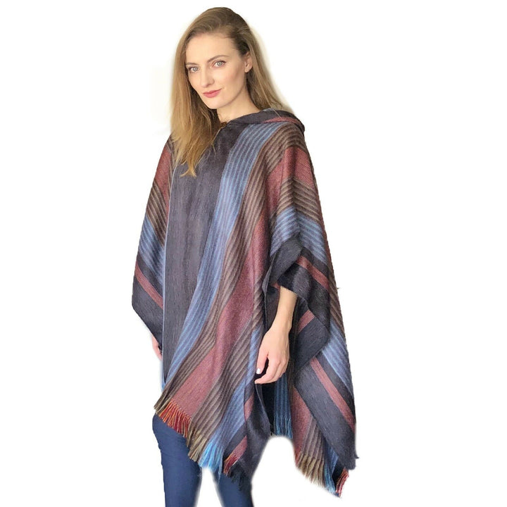 Six Band Alpaca Poncho
