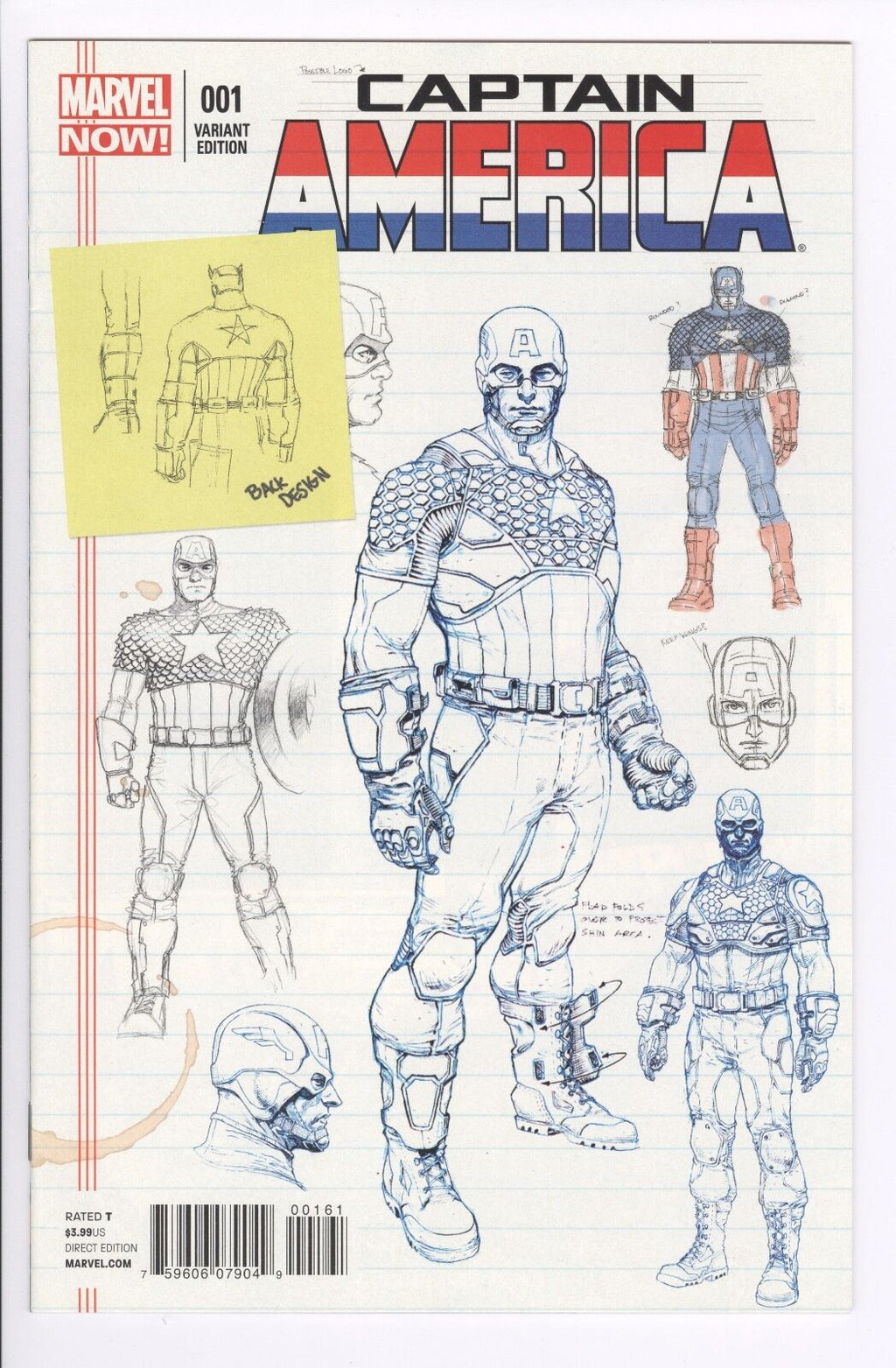 CAPTAIN AMERICA #1 JEROME OPENA DESIGN VARIANT MARVEL NOW NM STEVE ROGERS