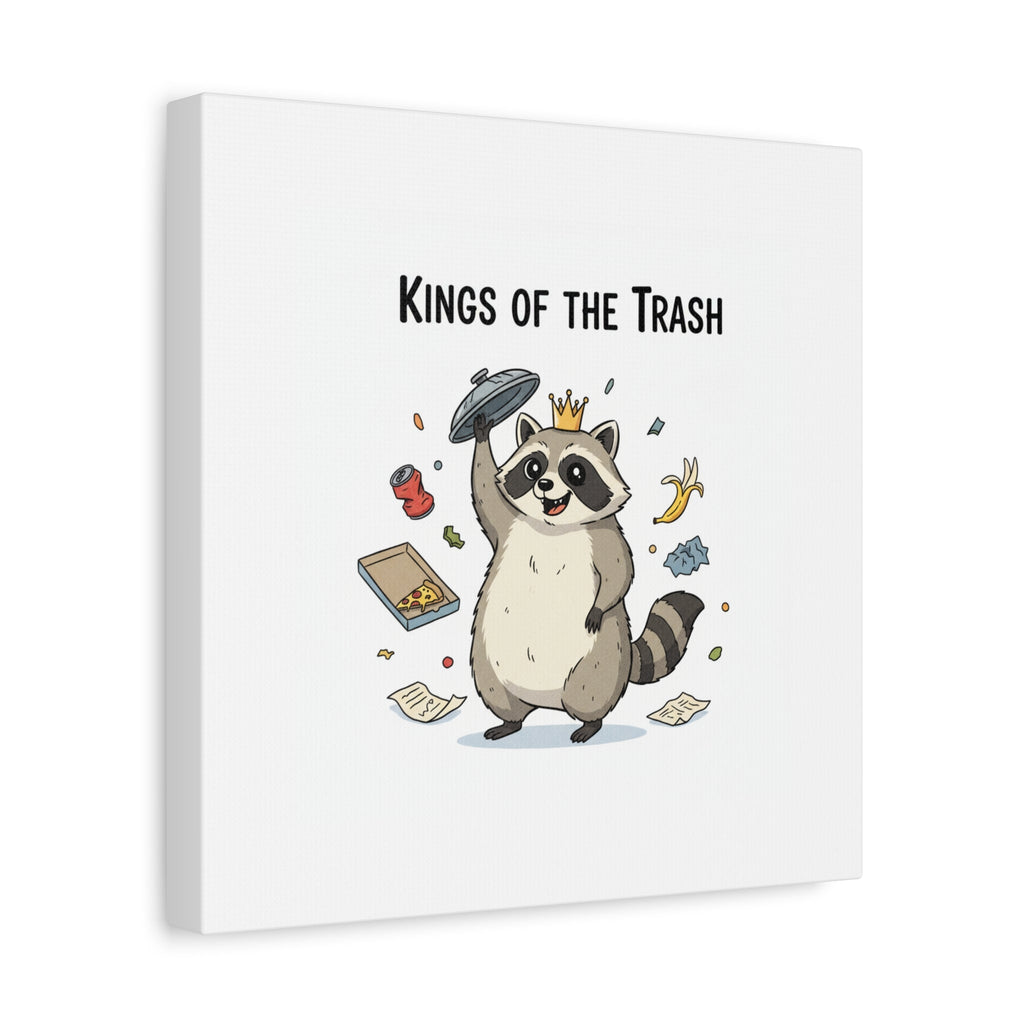 Kings of the Trash Canvas, Raccoon Doodle | Trash Panda, Goofy Critter Art