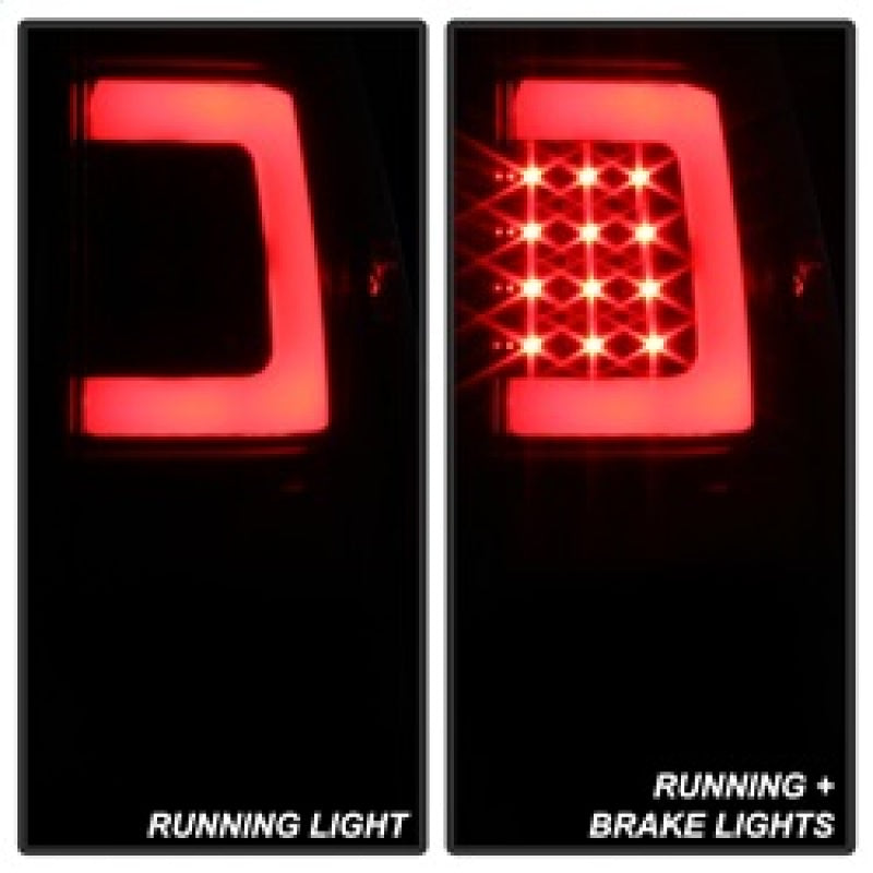 SPYDER xTune 07-13 Toyota Tundra Light Bar LED Tail lights - Black (ALT-ON-TTU07V2-LBLED-BK) 9038563