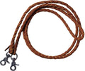 5835 - Leather Braided Roping Reins/LIGHT OIL