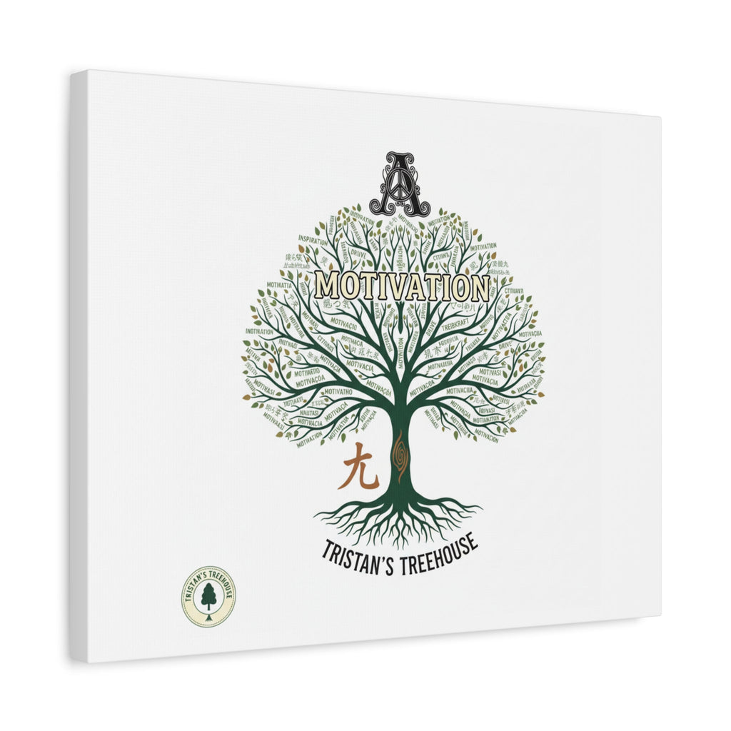 Handwritten Doodle Tree Canvas | Matte Stretched Wall Art