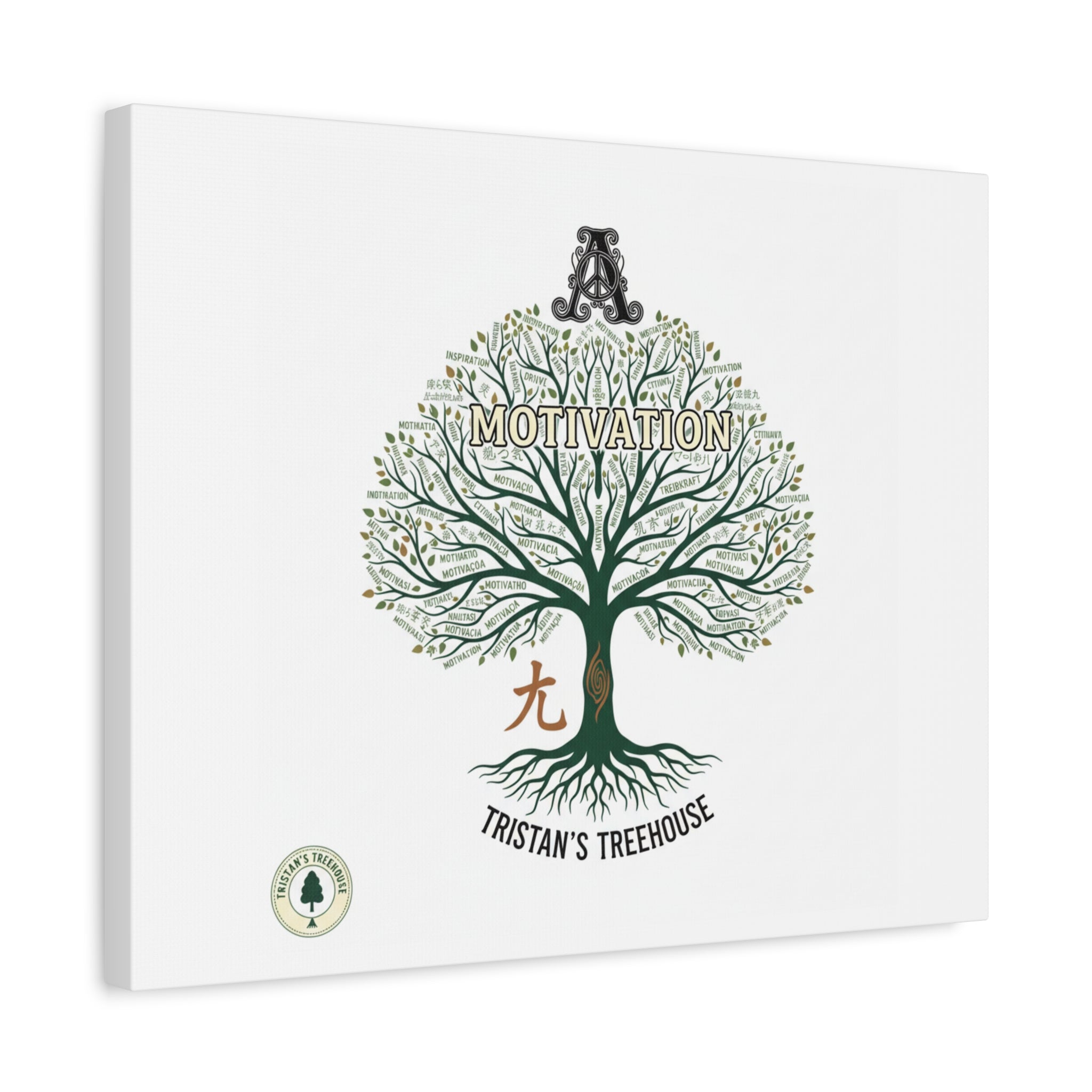 Handwritten Doodle Tree Canvas | Matte Stretched Wall Art