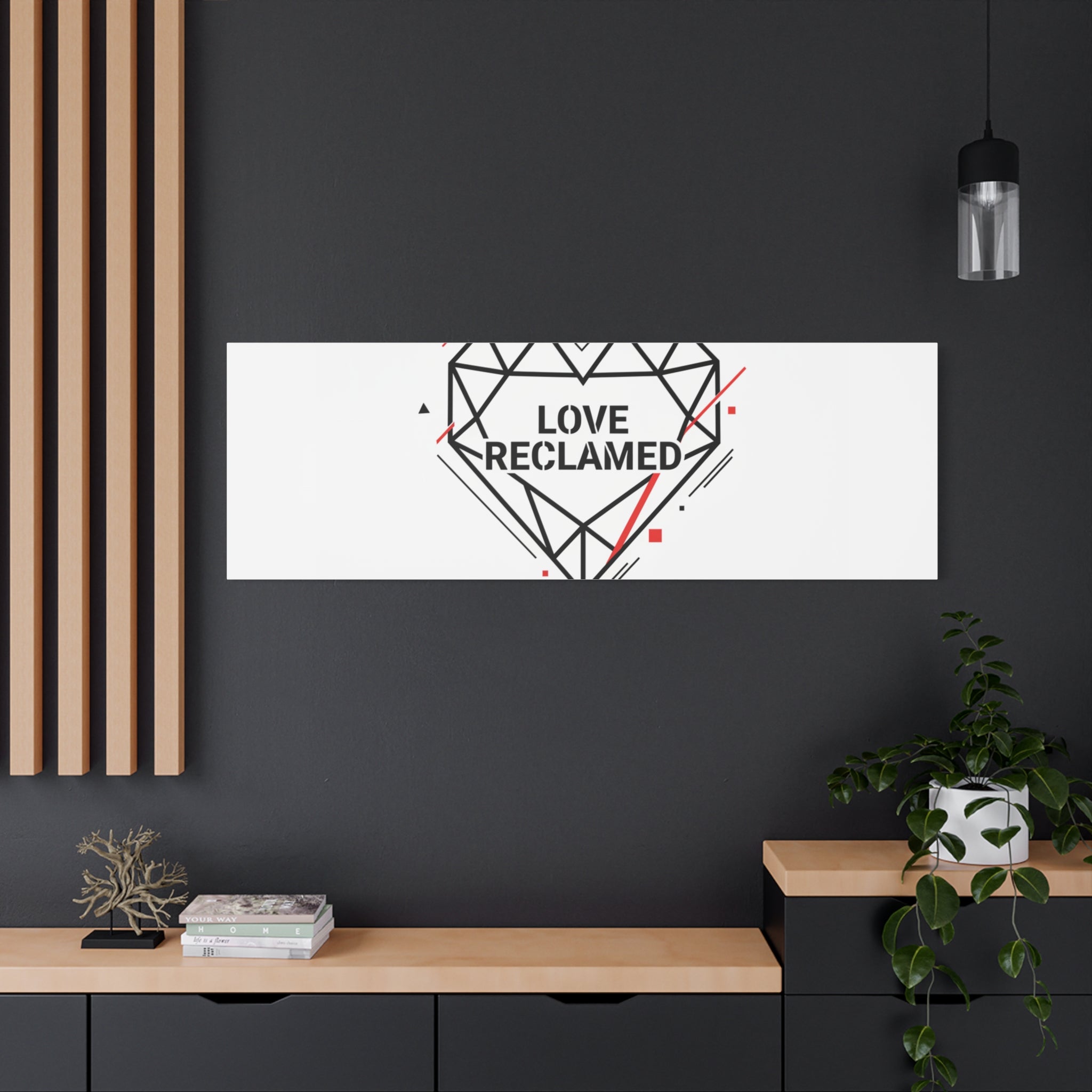 Love Reclaimed Canvas | modern heart design, minimalist love icon