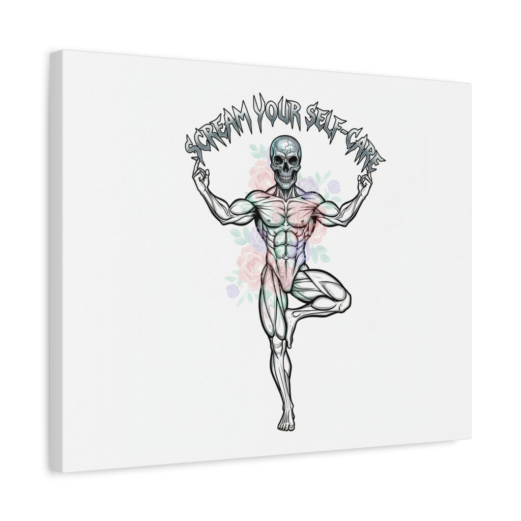 Scream Your Self-Care Canvas | Heavy Metal Wellness, Gothic Wellness Quote