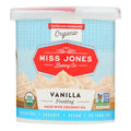 Miss Jones Baking Organic Vanilla Buttercream Frosting (Pack of 6 - 320 Gram)