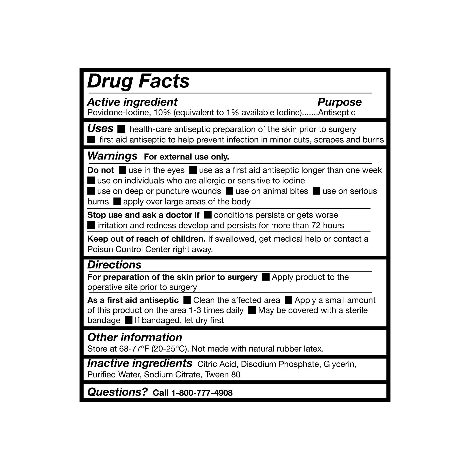 McKesson Microbicide Antiseptic PVP Scrub Solution, 8-ounce bottle 034