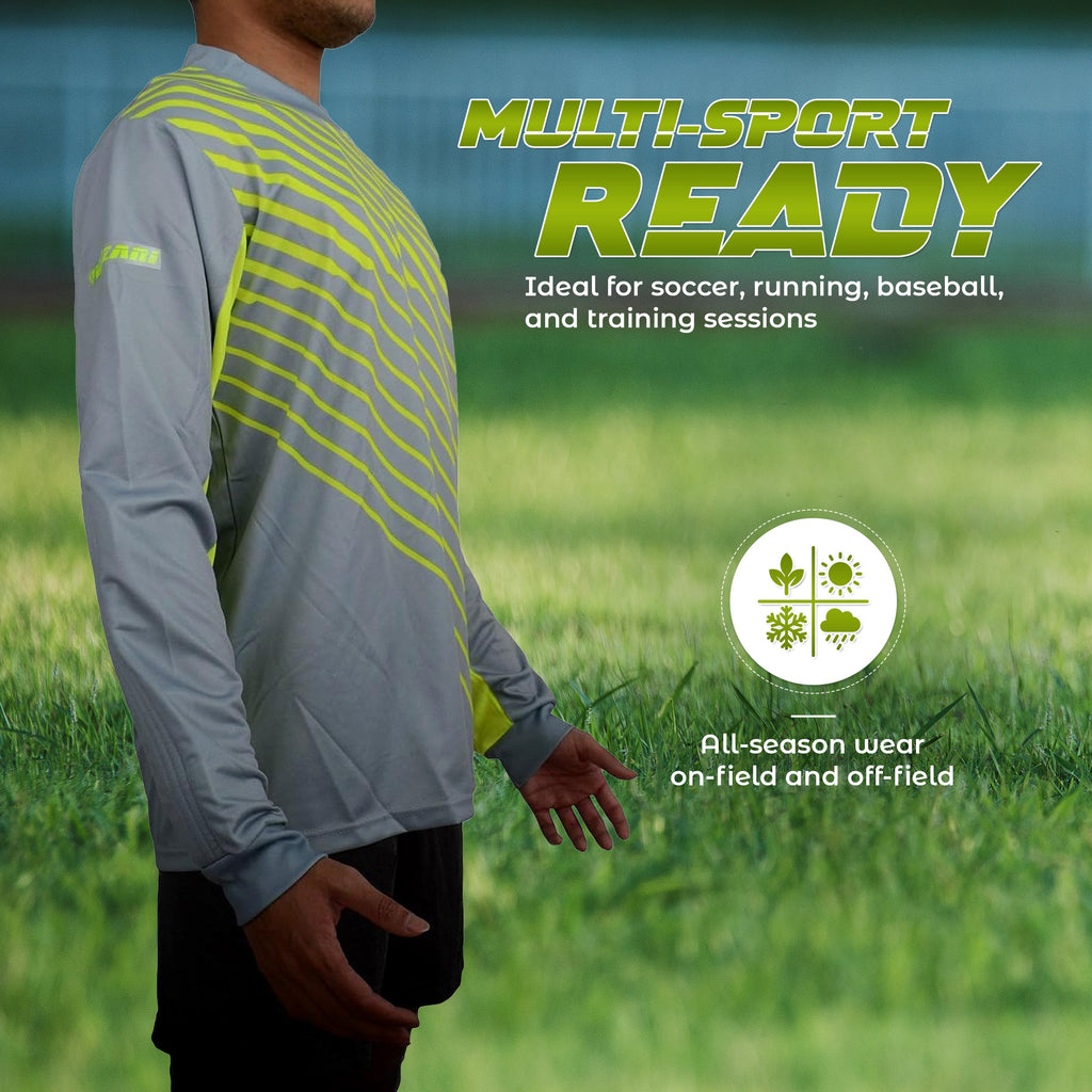 Arroyo Padded Goalkeeper Jersey – Grey/Yellow