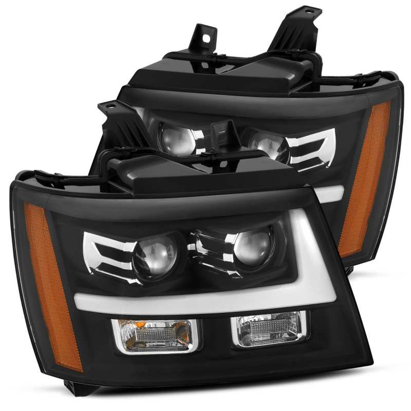 AlphaRex 07-14 Chevrole Tahoe PRO-Series LED Headlights Plank Style Blk w/Activ Light/Seq Signal/DRL 880297 *Discontinued