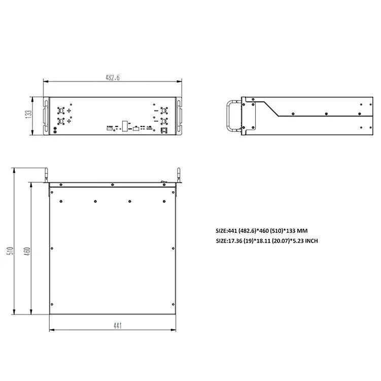 RUIXU RX-LFP48100 | 19" Rack Mounted 3U Module | UL1973 UL9540A CEC SGIP